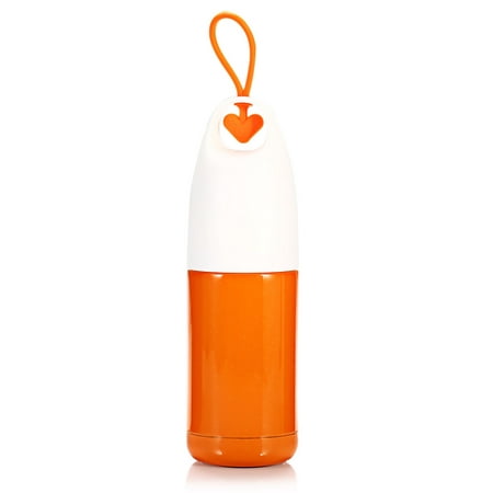 Portable Heart Shape Stainless Steel Travel Sports Tea Bottle Kids Water (Best Bottled Water For Tea)
