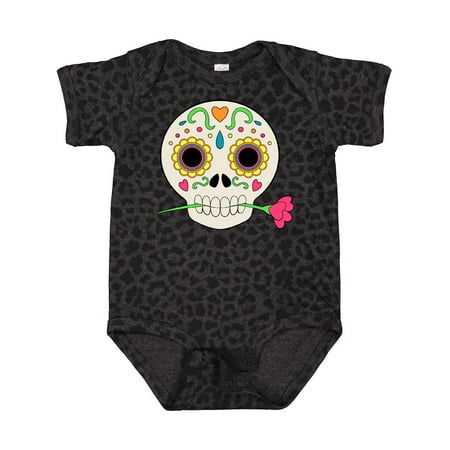 

Inktastic Día De Los Muertos Skull with Flower Gift Baby Boy or Baby Girl Bodysuit