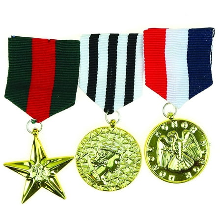 Skeleteen Costume Military Officer Medals - US Army Medal for Soldier Coat Jacket Costume