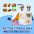 thumbnail image 5 of Arlopu Sturdy Toddler Slide with Basketball Hoop Plastic Kids Slide Climber with Anti-Slip Steps Indoor Outdoor Children Toy Playground, 5 of 11