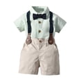 thumbnail image 4 of Glisme School Clothes For Boys Round Neck Short Sleeve Cartoon Prints Tops Shorts Fashion Little Boys Outfits Green, 4 of 4