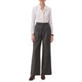 thumbnail image 2 of Pantalón de trabajo de cuadros para mujer INSPIRE CHIC, de pata ancha, recto y largo, en gris oscuro, estilo vintage de pata de gallo, talla M, 2 of 5
