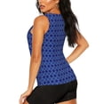 thumbnail image 3 of Vsdgher Blue Lantern Shapes Print Tank Top Sports Vest Bra for Women Sports ,Performance Stretchy Quick Dry Sports Workout Running Top Vest with Removable Pads, 3 of 8