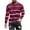 Wine, variant on Qingpeng Men Shirts Casual Striped Long Sleeve Crew Neck Fitness T Shirt Regular Fit Basic Shirt