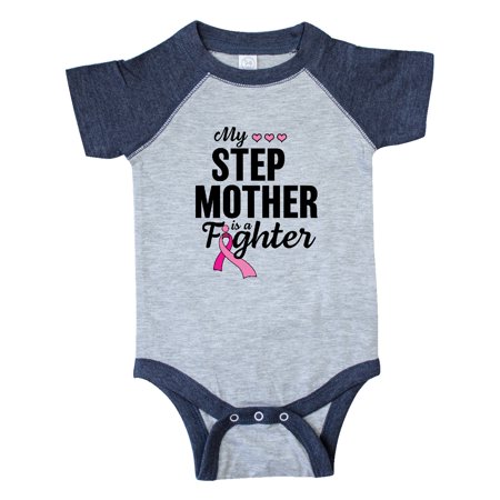 

Inktastic Breast Cancer Awareness My Step Mother is a Fighter Gift Baby Boy or Baby Girl Bodysuit