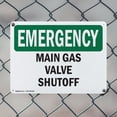 thumbnail image 5 of (2 Pack) Main Gas Valve Shutoff OSHA Emergency Sign 24 Inch X 18 Inch Indoor / Outdoor Rust-Free Aluminum Metal Signs for Workplace, Workshop, and Construction Site, Made in the USA, 5 of 8