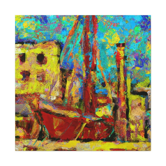 Sailboat at the Harbor - Canvas