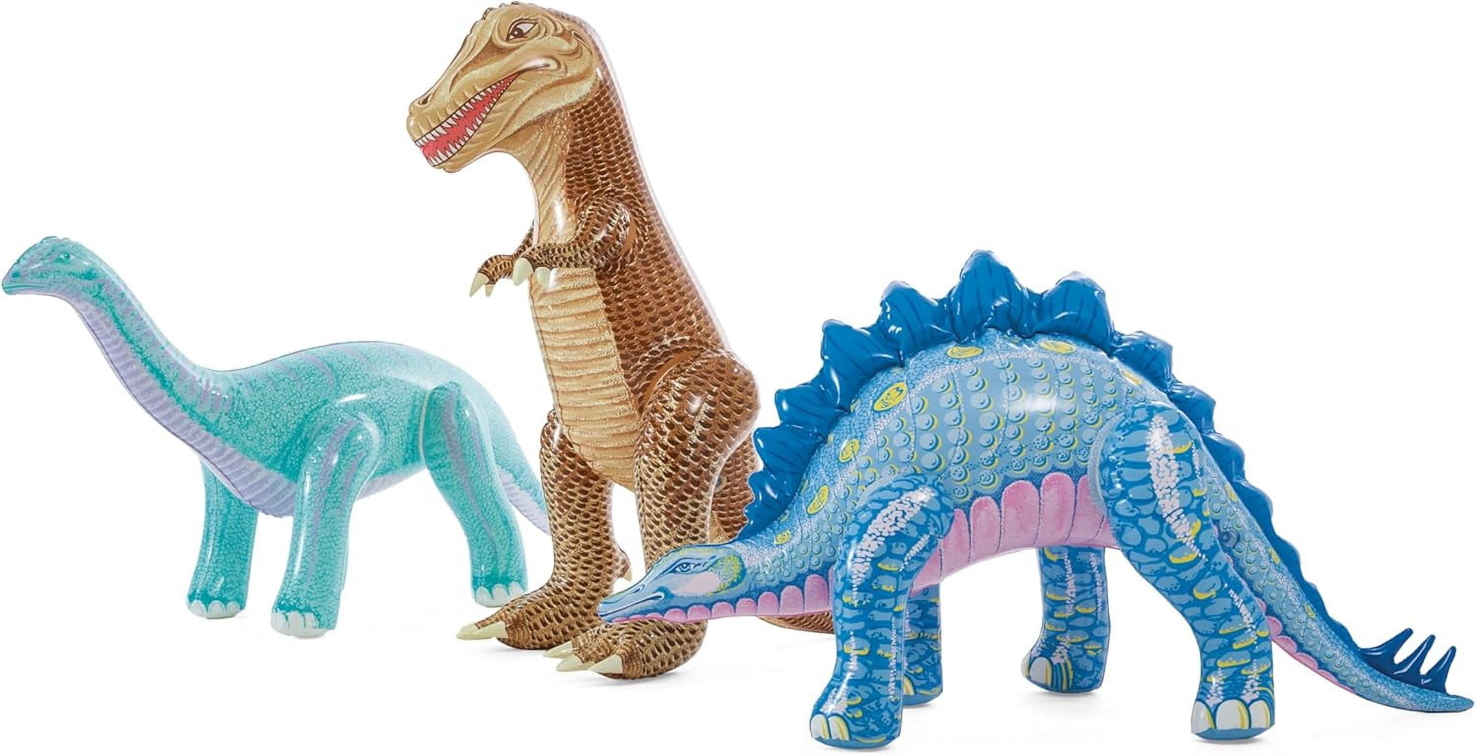 Jurassic Adventure Inflatable Kiddie Pool with Water Sprayer, Slide & Dinosaurs - 79" x 79" x 14" - Ages 2+