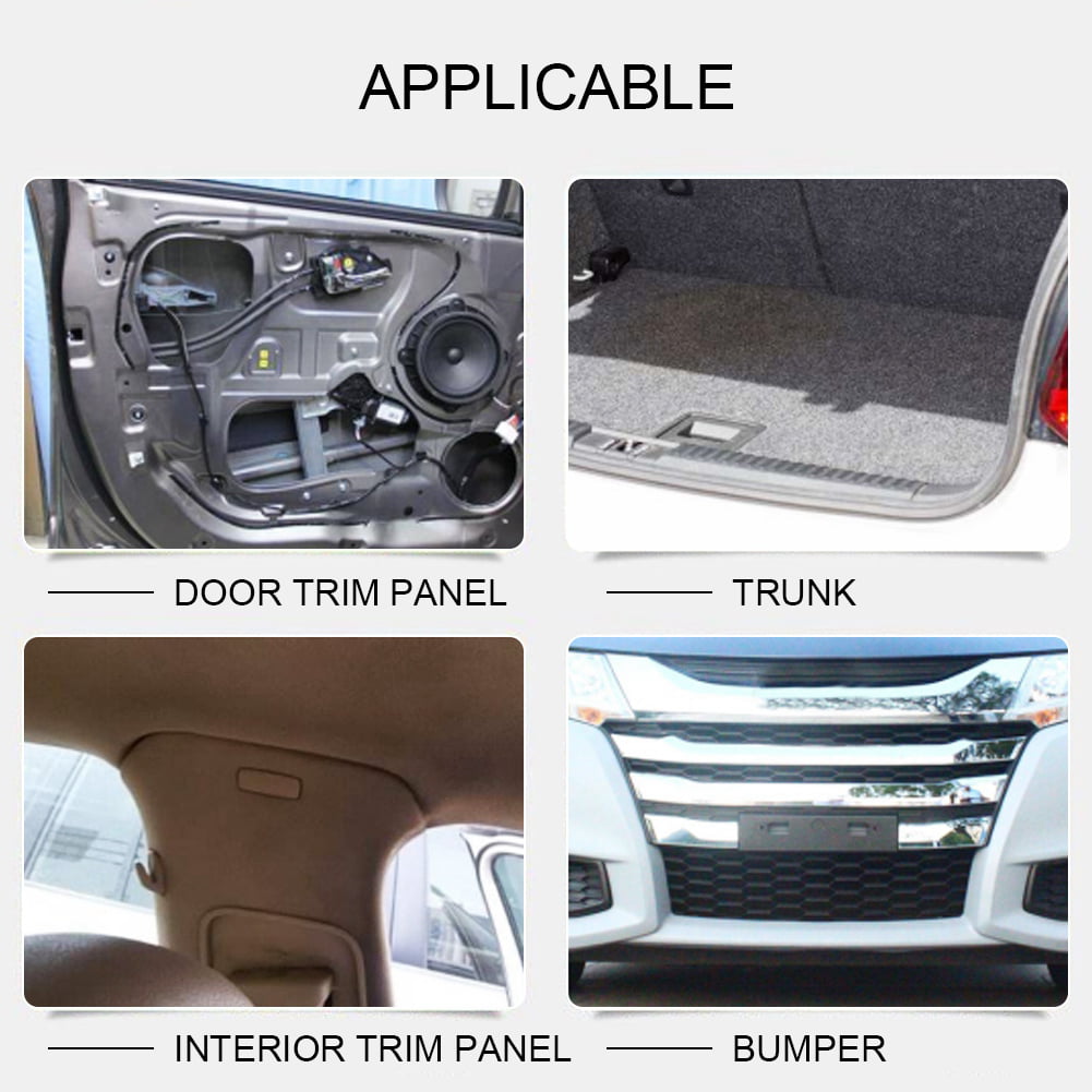 350PCS Car Automotive Push Pin Rivet Trim Clips Panel Body Interior Assortment 