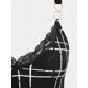 thumbnail image 3 of Tank Top de Cuadros con Parche de Encaje de Talla Grande Rosegal  Camisetas sin mangas de talla grande, 3 of 5