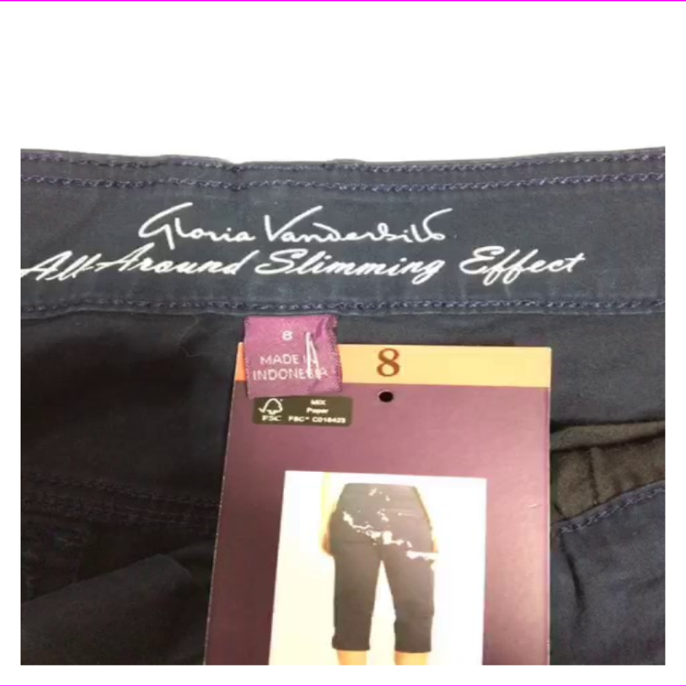 gloria vanderbilt roll cuff capri