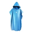 thumbnail image 1 of Surf Poncho Changing Robe Front Lightweight Microfiber with Soft Wetsuit Changing Towel for Outdoor Sports, Swim - Medium Blue, 1 of 8