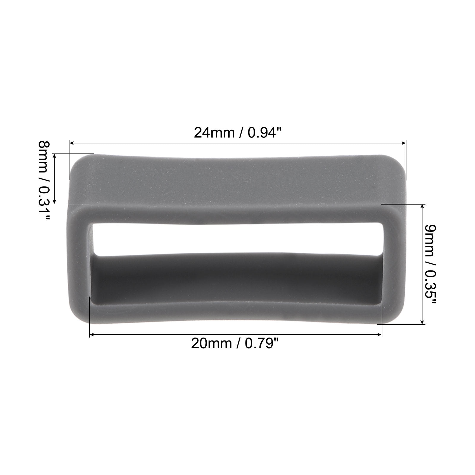 Unique Bargains Watch Band Strap Loops Silicone Tool for Watch Band Replacement Deep Gray