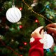 thumbnail image 5 of 6CM Flocked Christmas Balls Hanging Balls Glitter Plastic Balls Christmas Tree Ornament Set Of Four, 5 of 6
