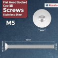 10Pcs[M5-0.8x65] Flat Head Socket Cap Screw Countersunk Bolt - Walmart.com