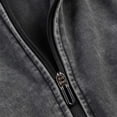 thumbnail image 6 of Chiccall Mens Hoodie Quarter Zip Long Sleeve Hooded Sweatshirts Casual Loose Fit Vintage Athletic Pullover for Men, 6 of 6