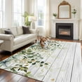 thumbnail image 3 of Green Area Rug 5x8 Washable Rug Non Slip Eucalyptus Leaves Large Area Rug Soft Stainresistant Indoor Floor Carpet for Living Room Bedroom Home Office Dining Room Nursery, 3 of 8