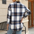 thumbnail image 4 of Winter Savings Clearance! Lindreshi Long Sleeve Shirts for Women Fashion Women Plaid Printing Cardigan Button Coat Blouse Outwear Shirts Outwear, 4 of 4