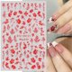 thumbnail image 4 of White Black Leaf Nail Stickers Summer Small Flower 3D Nail Art Decorations Self-Adhesive Slider Manicure Tattoo Tool LASTZ-CS121, 4 of 5