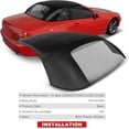 thumbnail image 6 of A-Premium Black Convertible Soft Top Compatible with Mercedes-Benz CLK320 2004-2005, CLK350 2006-2009, CLK500 2004-2006, CLK55 AMG 2004-2005, CLK550 2007-2009, Replace# MBZ1077, 6 of 6