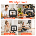 thumbnail image 2 of TIKBBRMG 14.6'' Ring Light with Stand for Desk, 20W Selfie Light for iphone, Tripod for Phone with Light for Video Recording, Mobile Video Stabilizer for Cameras, Phones, Makeup, Vlog, 2 of 7