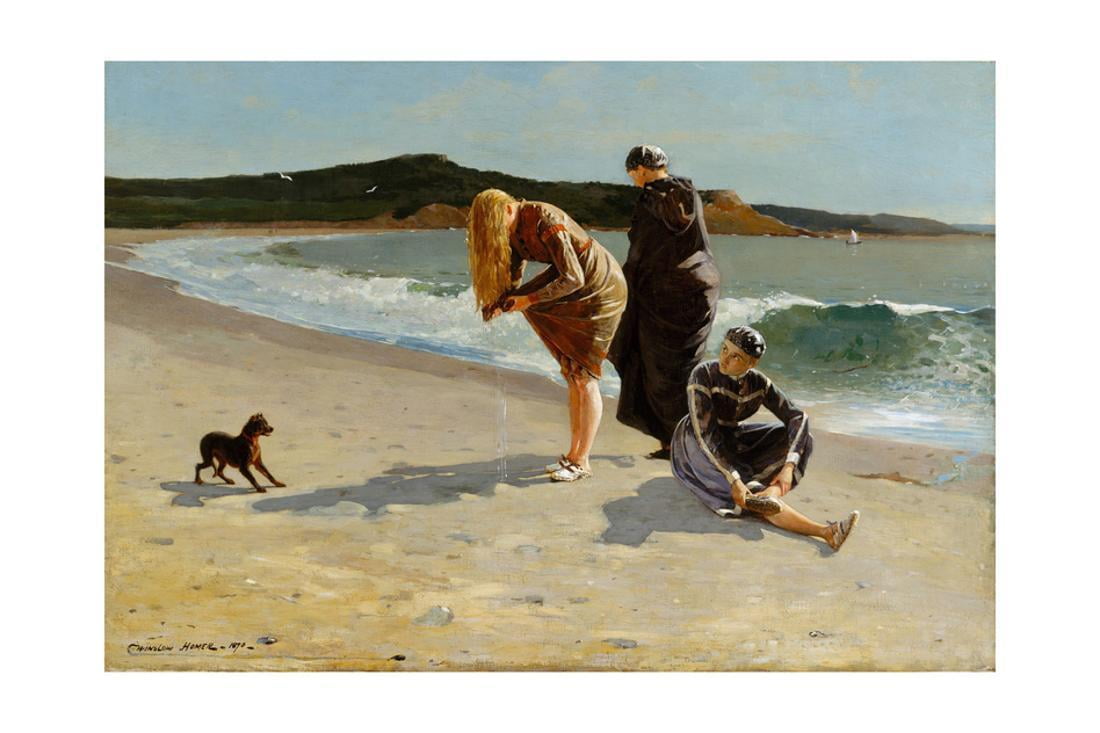 Winslow Homer Samsung Frame TV Art Eagle Head Massachusetts Vintage Landscape Painting for The Frame TV.