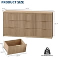 thumbnail image 2 of Modern 9 Drawer Fluted Dresser, Large-Capacity Wooden Organizer with Metal Handles & Anti-Tip Design, Ideal for Bedroom, Living Room, Hallway, 2 of 8