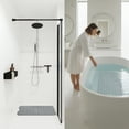 thumbnail image 2 of Lux Decor Collection Bath Tub Mat Non-Slip 40 x 16 Inch - Shower Mat for Bathtub with Suction Cups - Machine Washable (Light Gray), 2 of 9