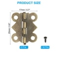thumbnail image 2 of Uxcell Small Jewelry Box Hinges 3/4 inch, 8 Pack 90-degree Butterfly Hinges Jewelry Box with 32 Screws, Brown, 2 of 6