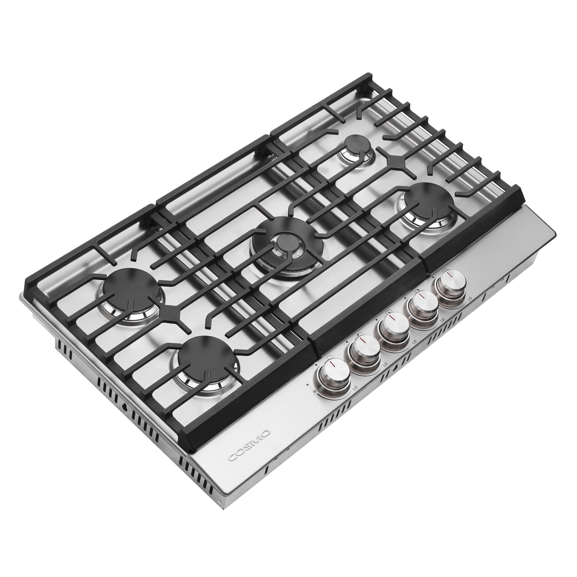 Cosmo 36 in. Haven Collection Drop-in Gas Cooktop with 5 Sealed Burners, Cast Iron Grates in Stainless Steel