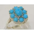 thumbnail image 2 of LBG 10k White Gold Natural Turquoise Womens Anniversary Ring - Size 10.25, 2 of 6