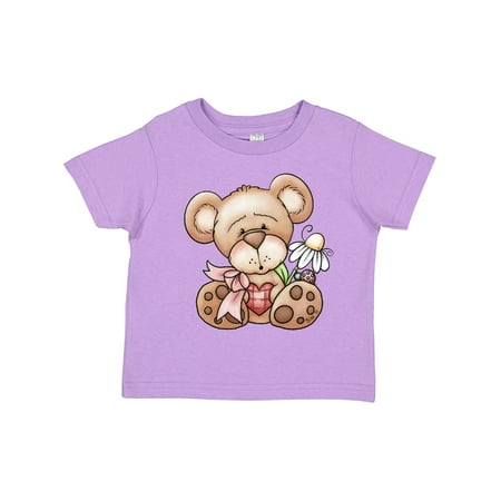

Inktastic Teddy Bear Ladybug Daisy Flower Gift Toddler Toddler Girl T-Shirt