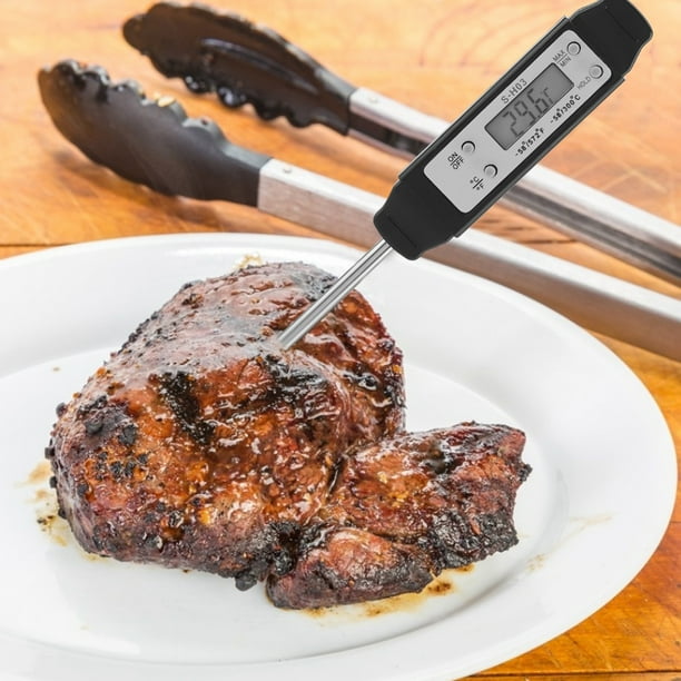 Termómetro Digital de Lectura instantánea NikouMX para barbacoa con sonda para carne Negro y amarillo