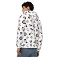 thumbnail image 4 of Uemuo Cartoon Animals for Men's Fashion Full-zip Hoodies & Sweatshirts with Kangaroo Pocket, Zip-up Hooded Sweatshirt, Moisture Wicking & Breathable-Large, 4 of 5