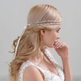 thumbnail image 3 of Diadema Nupcial para Nupcias Adorno de cabellero con para Mujer de Color Platedo Oro Gloria Vid de pelo de la boda, 3 of 9