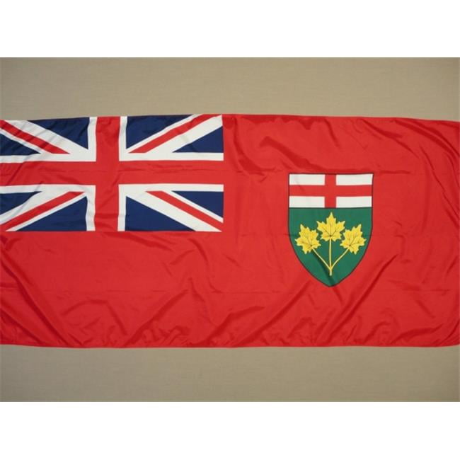 FlagSuperstore Ontario Flagge – 150 X 90 Cm, 100% Polyester, Mit Ösen, Wetterfest