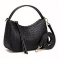 thumbnail image 7 of Crescent Shoulder Bag Crossbody Bags for Women, Trendy Woven Leather Bag Cute Hobo Tote Handbag Purse, with Adjustable Strap, Black, 7 of 7