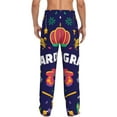 thumbnail image 3 of Picia Happy Mardi Gras Mens Soft Woven Cotton Elastic Waistband Sleep Pajama Pant Lounge Sleep Pant With Pockets And Drawstring-X-Large, 3 of 9