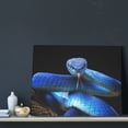 thumbnail image 3 of Picia Blue Viper Snake Pattern Decorative Picture – Unique Wall Art, Modern Canvas Print for Trendy Interiors (Horizontal), 3 of 6