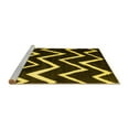 thumbnail image 2 of Ahgly Company Machine Washable Indoor Round Abstract Yellow Contemporary Area Rugs, 8' Round, 2 of 4
