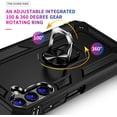 thumbnail image 5 of Grade Drop Impact for Samsung Galaxy A14 5G Case Galaxy A14 Case 360 Metal Rotating Ring Kickstand Holder Armor Heavy Duty Shockproof Case for Galaxy A14 5G Phone Case (Black), 5 of 14