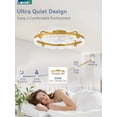 thumbnail image 4 of Ventilador de techo LEDIARY, luz regulable de perfil bajo, color dorado, 24 pulgadas, 4 of 8