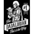 thumbnail image 2 of Women's Star Wars: The Mandalorian Grogu and Din Djarin The Dadalorian This is the Way Graphic Tee Black Small, 2 of 4