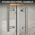 thumbnail image 6 of Sunny Shower 34" W x 34" L x 72" H Corner Entry Shower Enclosure Sliding Shower Doors Brushed Nickel Finish Framed with 1/4 in. Clear Tempered Glass, 6 of 10