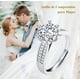 thumbnail image 2 of Anillo De Compromiso Plata 925 Para Mujer Ajustables Promesa Modelo Plateado, 2 of 4