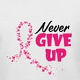 thumbnail image 2 of Wild Bobby, Never Give Up Fight Cancer, Breast Cancer Awareness, Front and Back Men Graphic Tee, White, XX-Large, 2 of 4