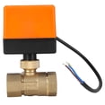 thumbnail image 3 of Sailing Válvula de bola eléctrica de latón en forma de L, control de 3 cables, CA 220 V, 1,6 MPa, 6 W, G3/4 pulgadas, naranja, 3 of 10