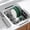 Black-For 10"-14"w Sink, variant on Over Sink Dish Drying Rack Black For 10"-14"w Sink Stainless Steel Space Saving