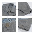 thumbnail image 4 of Mens Classic Denim Vest Ripped Golden Button Sleeveless Vest, 4 of 4