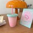 thumbnail image 2 of Straw Cup,Plastic Coffee Cup Large Plastic Cup Cute Water Cup Ultimate Reliability, 2 of 5
